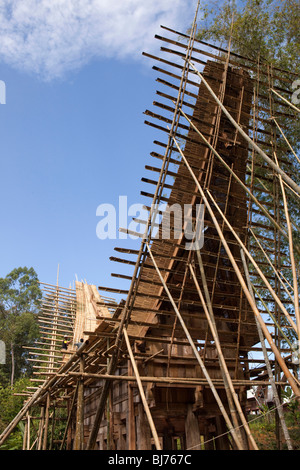 Indonesien, Sulawesi, Tana Toraja, Bebo, Tongkonans Haus gebaut mit traditionellen Bautechniken Stockfoto