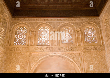 Granada, Andalusien, Spanien. Großartige innere Pabellón Norte in den Gärten des Generalife. Stockfoto