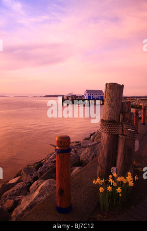 Uferpromenade Malecon, Sidney, Britisch-Kolumbien Stockfoto