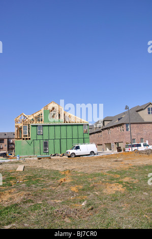 Wohnungsbau Bau, Plano, Texas, USA Stockfoto