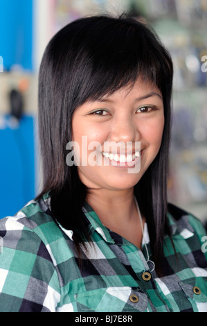 Verkäuferin, Semporna, Sabah, malaysia Stockfoto