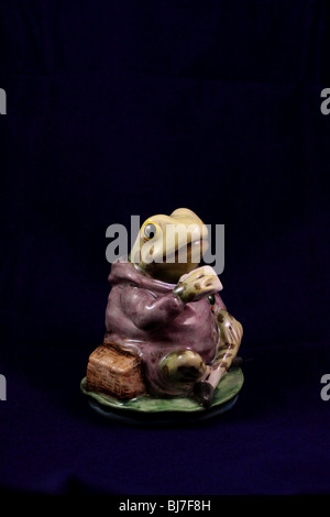 keramische Jeremy Fisher mit sandwich Stockfoto