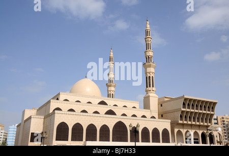 König-Faisal-Moschee in Sharjah City, Vereinigte Arabische Emirate Stockfoto