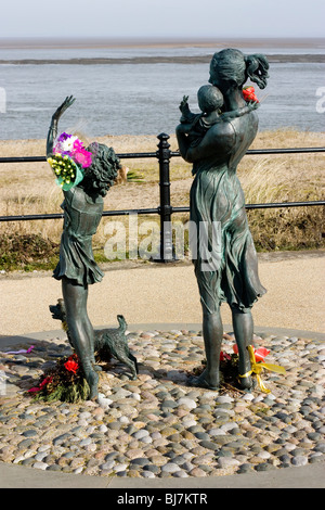 Welcome Home-Skulptur von Anita Lafford an der Esplanade in Fleetwood, Lancashire Stockfoto