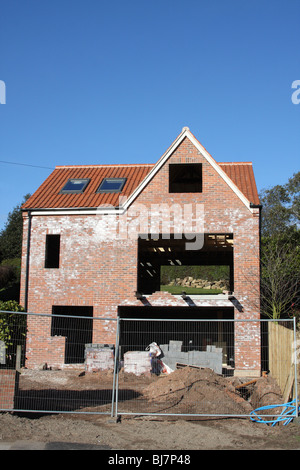 Ein neues Haus zu bauen in Großbritannien. Stockfoto