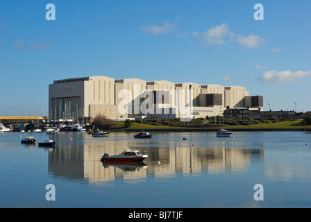 BAE Systems und Walney Kanal, Furness, Cumbria, England UK Stockfoto