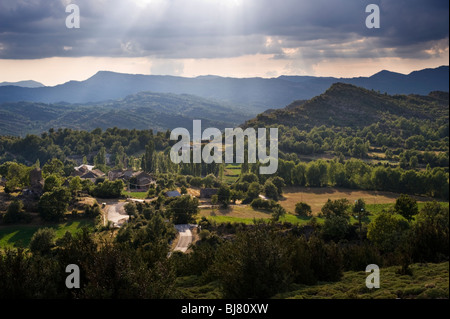 Das Dorf Las Bellostas, Provinz Huesca, Aragón, Nordspanien Stockfoto