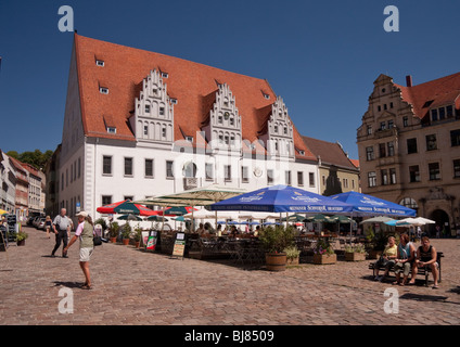 Hauptplatz der Stadt Meißen Deutschland Stockfoto