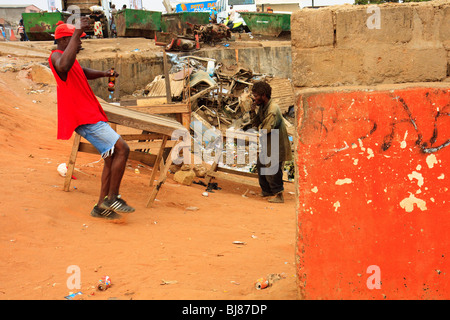 Afrikas Angola Luanda Bairro Orange Street Stockfoto