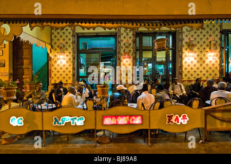 Täglichen Lebens, Bar Impero, Asmara, Eritrea Stockfoto