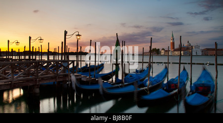 Dawn entlang des Canal Grande in Venedig Veneto Italien Stockfoto