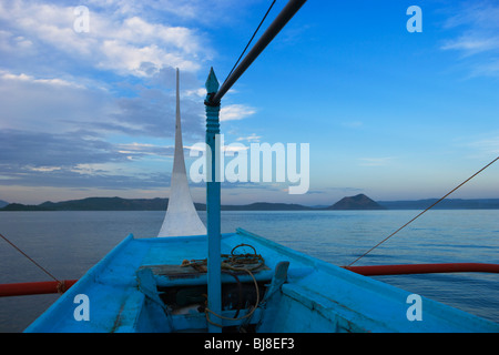 Banca Reise quer durch Lake Taal Vulkan Island: Batangas; Philippinen Stockfoto