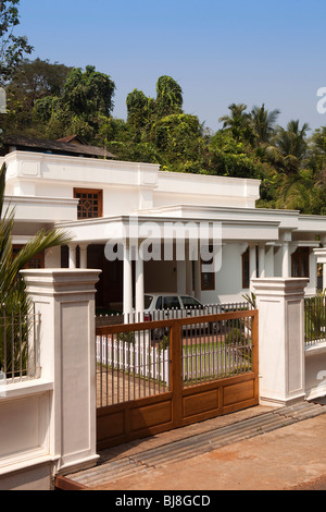 Indien, Kerala, Mahe (Pondicherry) Unionsterritorium, teure residencial Eigenschaft Stockfoto