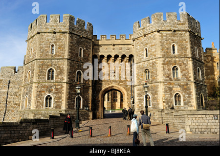 Haupteingang zum Schloss Windsor, Berkshire, England Stockfoto