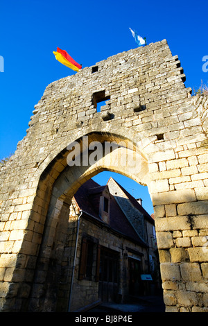 Eingang Tor zu Europa, Süd-West Frankreich, Dordogne, Domme Stockfoto