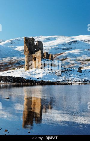 Ardvreck Castle neben Loch Assynt, Assynt, Sutherland, Schottland. Stockfoto