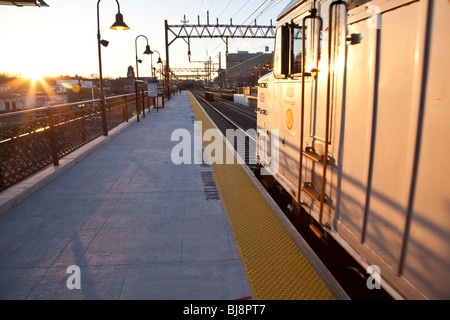 Newark Broad Street Station Plattform, NJ Transit Stockfoto