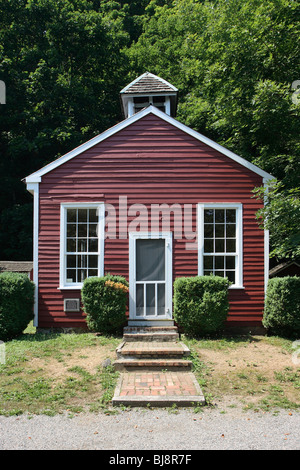 Altes Schulhaus in einem Freilichtmuseum, Clinton, USA Stockfoto