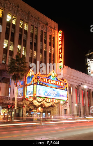 El Capitan Theater in Hollywood, Kalifornien. Stockfoto