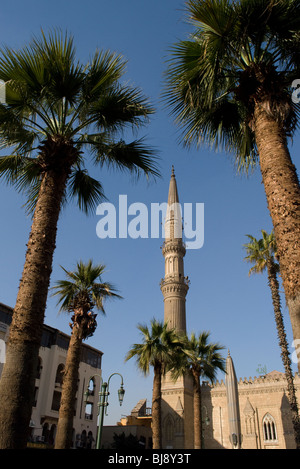 Al-Hussein-Moschee, in der Nähe von Kahn al-Khalili Markt, Kairo, Ägypten, Afrika. Stockfoto