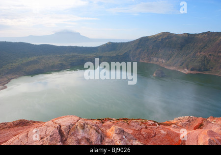 Crater Lake; Vulkan-Insel; Taal Vulkan; Batangas; Philippinen Stockfoto