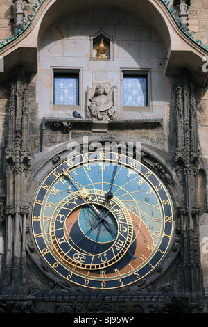 Astronomische Uhr in Prag, Tschechische Republik Stockfoto