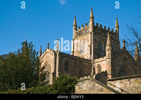 dh Dunfermline Abtei DUNFERMLINE FIFE König Robert Inschrift Dunfermline Abbey südlichen Kirchenschiff und Ost-Flügel-Schottland Stockfoto