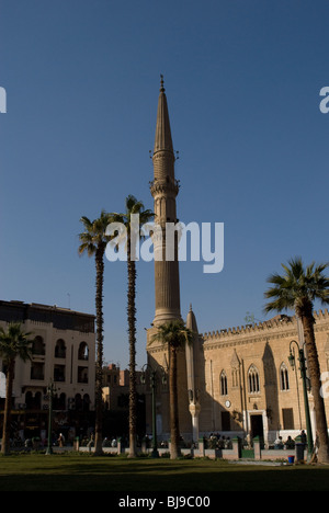 Al-Hussein-Moschee, in der Nähe von Kahn al-Khalili Markt, Kairo, Ägypten, Afrika. Stockfoto