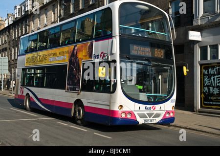 dh TRANSPORT EDINBURGH erste Busse Doppeldecker Busroute 86A Stockfoto