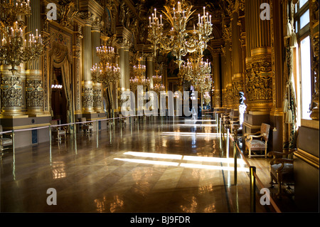 Das Foyer des Palais Garnier, dem Opéra in Paris, Frankreich Stockfoto