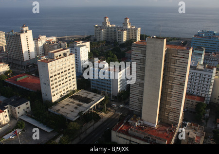 Ansicht des Hotels in Havanna in Kuba Hotel Tryp Habana Libre entnommen Stockfoto