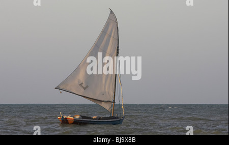 Segelboot im Wasser Stockfoto