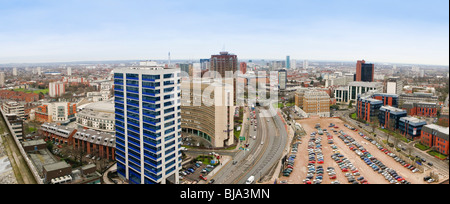 Birmingham City Centre aus Hagley Road in Edgbaston, Birmingham Stockfoto