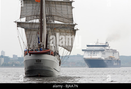 Bark Artemis bei der Kieler Woche, Deutschland Stockfoto