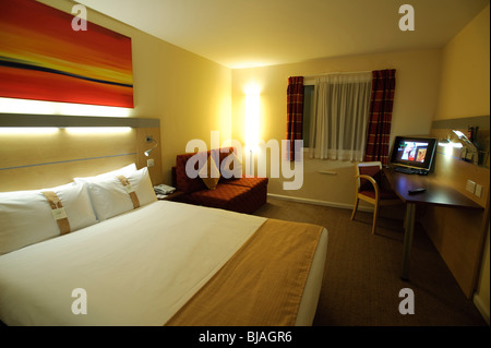 Holiday Inn express Hotel Schlafzimmer, UK Stockfoto