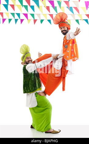 Sikh-Männer, die Spaß Stockfoto