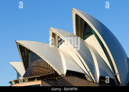 Die berühmte Oper Sydneys spektakulären geschwungenen Dach. Stockfoto