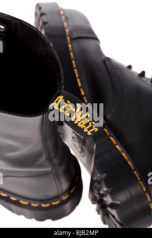 Dr. Martens Stiefel (8761 Modell) mit dem erkennbaren "Air Wair" Gurt. Stockfoto