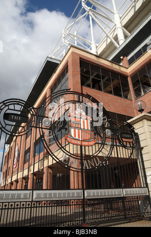 Das Eingangstor zum Stadion des Lichts, der Heimat von Sunderland Football Club, England Stockfoto