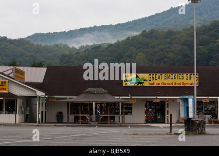 Amerikanisches Heimatdorf Cherokee Great Smoky Mountains National Park North Carolina in den USA US-Amerikaner leben alltagstauglich Stockfoto