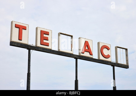 Verlassene Texaco-Tankstelle, Hydro, USA Stockfoto