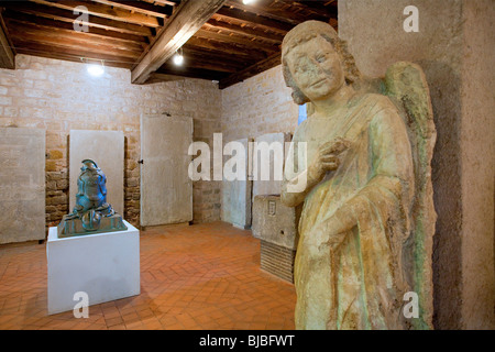 ZIMMER DES SCHLOSSES COMTAL, MITTELALTERLICHEN STADT CARCASSONNE, FRANKREICH Stockfoto