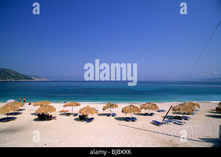 Griechenland, Ionische Inseln, Kefalonia, Agia Kiriaki Strand Stockfoto