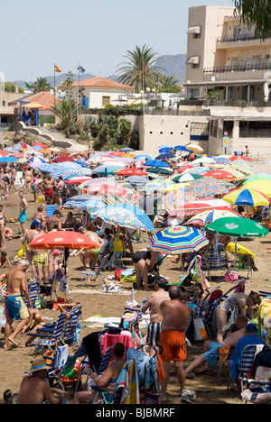 Überfüllten beschossen Bahia Beach Hotel Puerto de Mazarron Murcia Costa Calida Spanien Europa Stockfoto