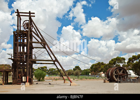 Alten Minenschacht in Broken Hill, NSW, australischen outback Stockfoto