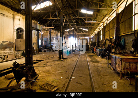 Mechanische Werkstatt, eritreischen Eisenbahn von Asmara nach Massawa, Eritrea Stockfoto