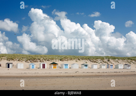 Strand Hütten, Insel Texel, Holland Stockfoto