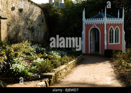 Die Eagle House Painswick Rokoko Garden in den Cotswolds Stockfoto