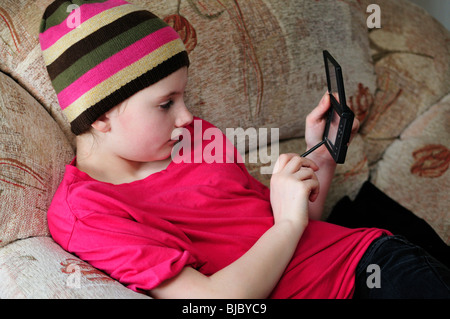 Elektronisches Spiel Kind Stockfoto