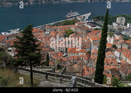 Kotor, Altstadt, Bucht von Kotor, Montenegro Stockfoto
